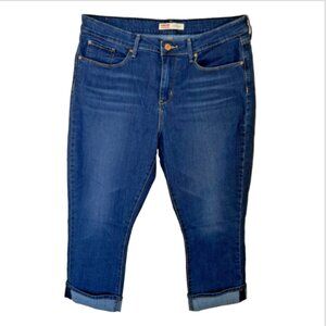 Levi's - Women's 16/33W Jeans Blue Mid Rise Capri Med Rinse 5-Pocket